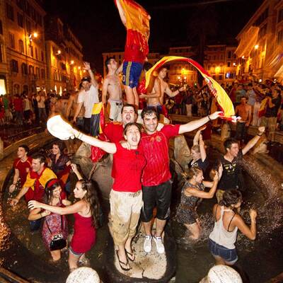 So jubeln Spanier über WM