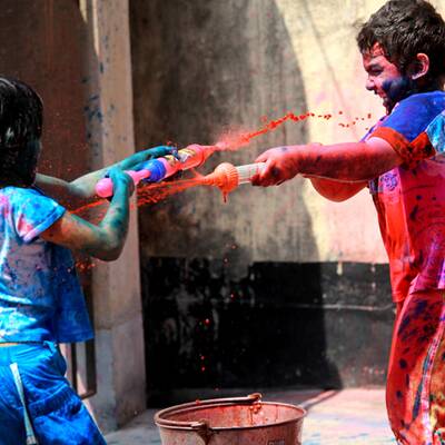 Buntes Treiben in Indien