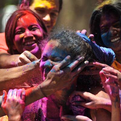 Buntes Treiben in Indien