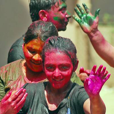 Buntes Treiben in Indien