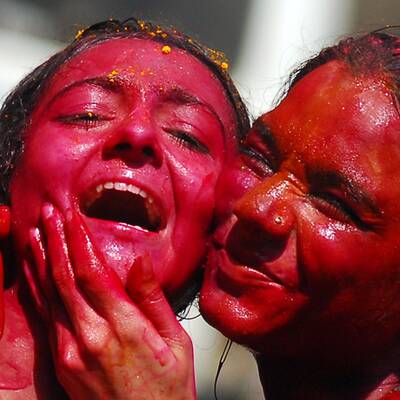 Buntes Treiben in Indien