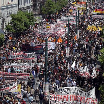 Ausschreitungen bei Streik in Athen