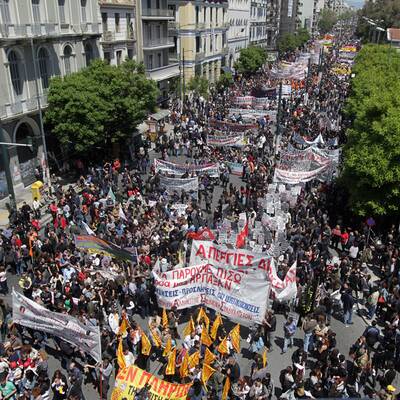 Ausschreitungen bei Streik in Athen