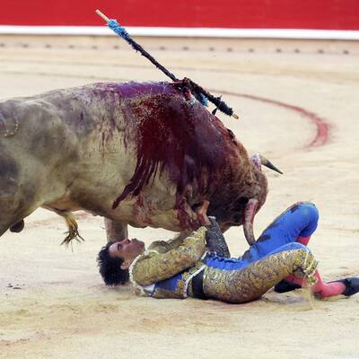 Jimenez Fortes wird vom Stier aufgespießt