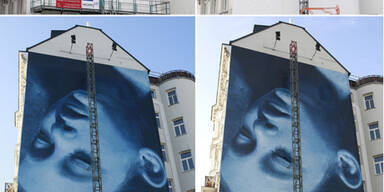 Helnwein zeigt in Wien sein Fresko für die Umwelt