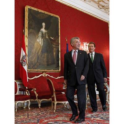 Arnold Schwarzenegger bei Bundespräsident Heinz Fischer