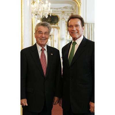 Arnold Schwarzenegger bei Bundespräsident Heinz Fischer