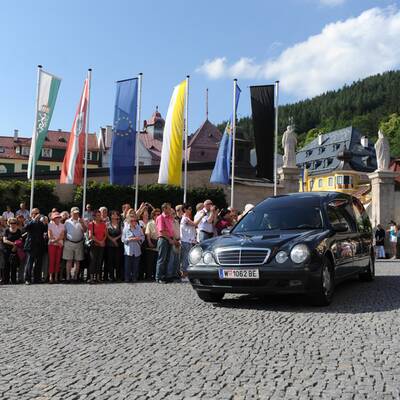 Otto Habsburg in Mariazell aufgebahrt