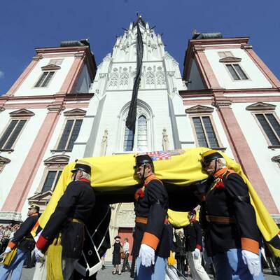 Otto Habsburg in Mariazell aufgebahrt