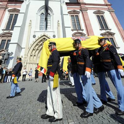 Otto Habsburg in Mariazell aufgebahrt