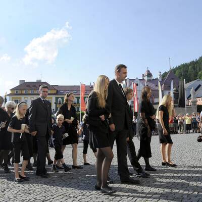 Otto Habsburg in Mariazell aufgebahrt