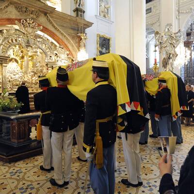 Otto Habsburg in Mariazell aufgebahrt