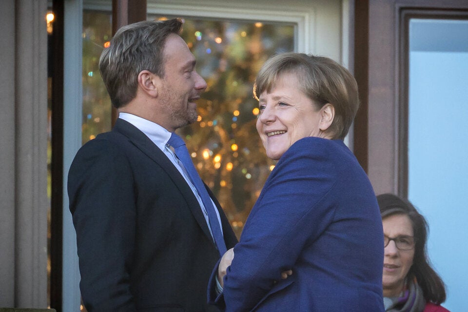 Christian Lindner und Angela Merkel