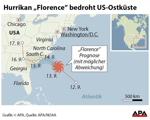 Flucht vor dem Monster-Hurrikan
