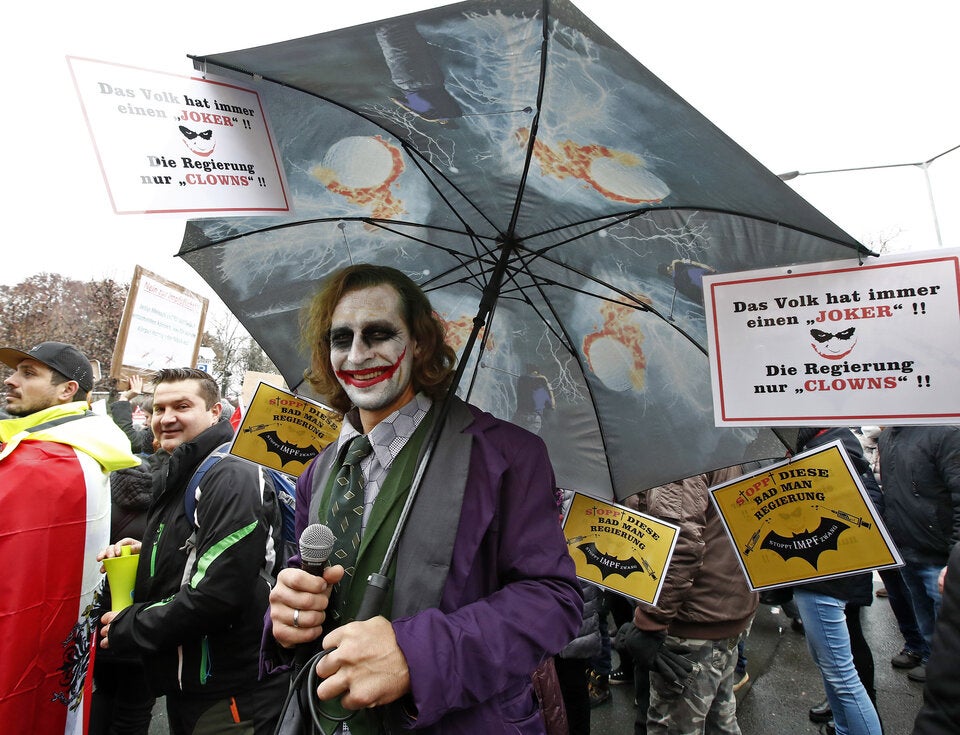 Demonstration gegen die Corona-Maßnahmen in Klagenfurt.