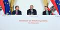 Kopie von Mnister Hattmannsdorfer (ÖVP), Staatssekretär Schellhorn (NEOS) und Minister Hanke (SPÖ)