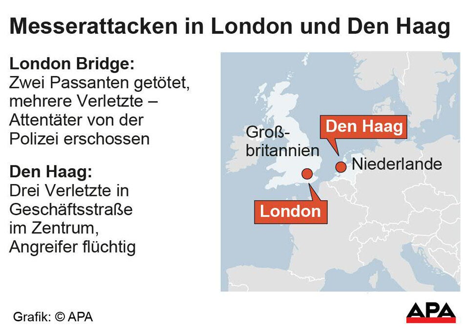 Mann sticht in Den Haag um sich
