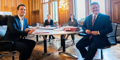 Michael LUDWIG / Christoph WIEDERKEHR Koalitionsgespräche in Wien um Rot-Pink