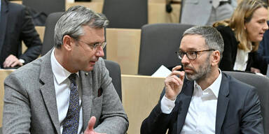 Kickl und Hofer im Parlament