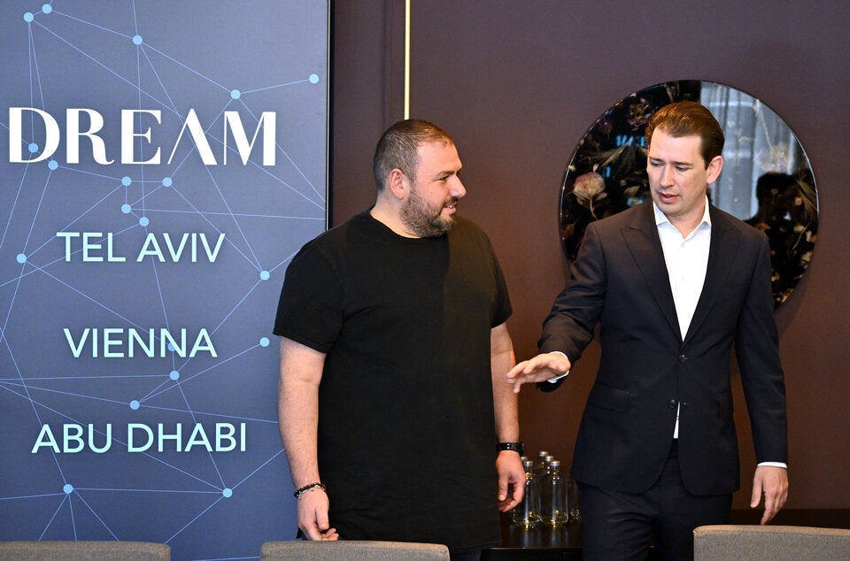 Ex-Bundeskanzler Sebastian Kurz (r./ÖVP) und sein israelischer Geschäftspartner Shalev Hulio