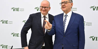  Flughafen Wien AG Vorstände Julian Jäger (l.) und Günther Ofner.  