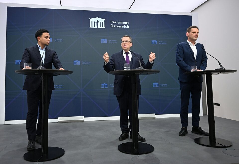 Shetty, Wöginger und Kucher (v.l.n.r.)