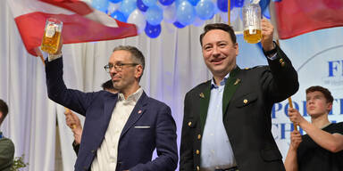 Kickl & Haimbuchner letztes Jahr am Aschermittwoch