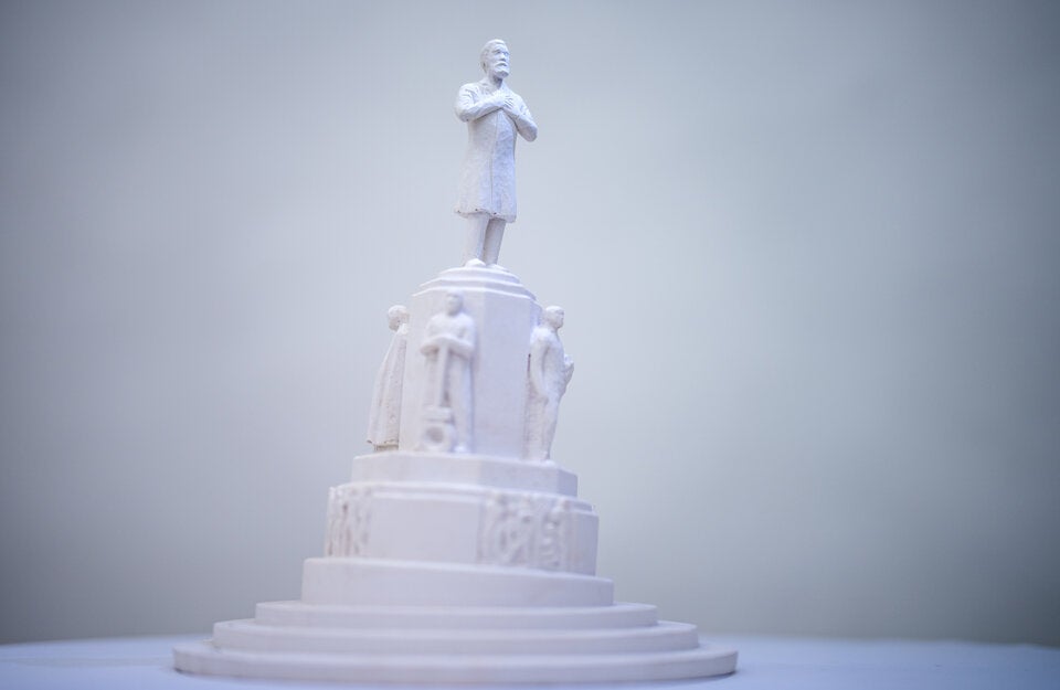 Modell des Siegerentwurfs zum Lueger-Denkmal.