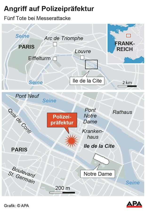 Blutbad bei Messer-Angriff: Vier Polizisten ermordet!