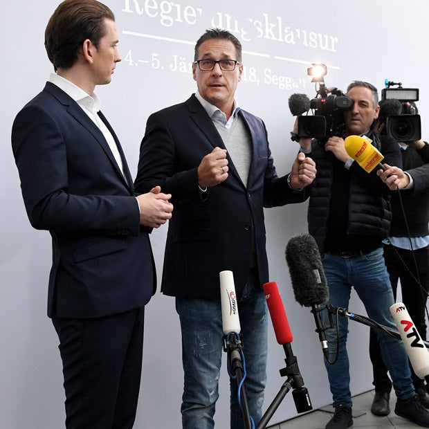Strache zerrissene Jeans