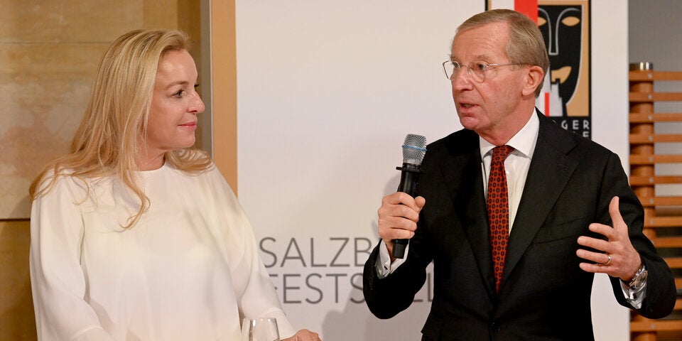 Festspiel-Präsidentin Christine Hammer und LH Wilfried Haslauer