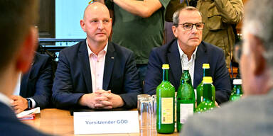 G&Ouml;D-Vorsitzender Eckehard Quin (l.) und younion-Vorsitzender Christian Meidlinger