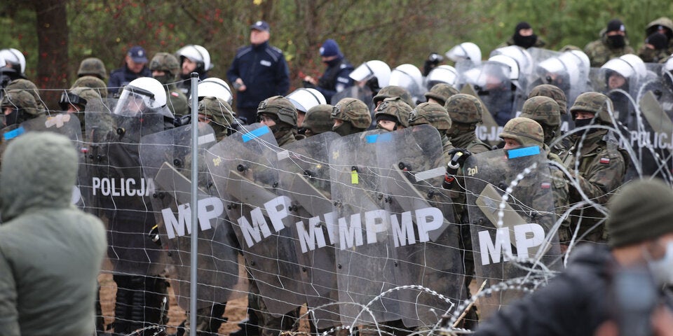 Polen Grenze Migranten