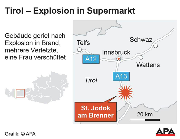 Explosion in Supermarkt: Frau unter den Trümmern begraben