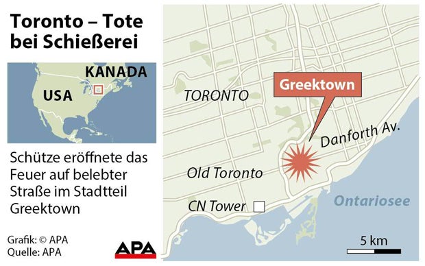 Schießerei in Toronto - Zwei Tote, mehrere Verletzte