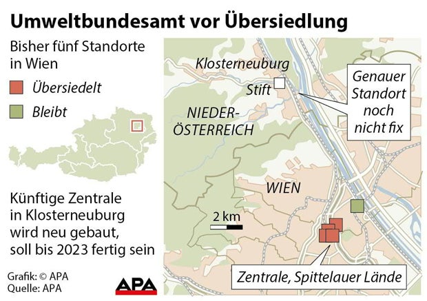 Umweltbundesamt zieht fix nach Klosterneuburg um