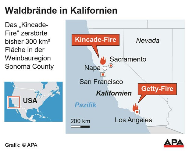 Schwarzenegger auf der Flucht vor Waldbränden