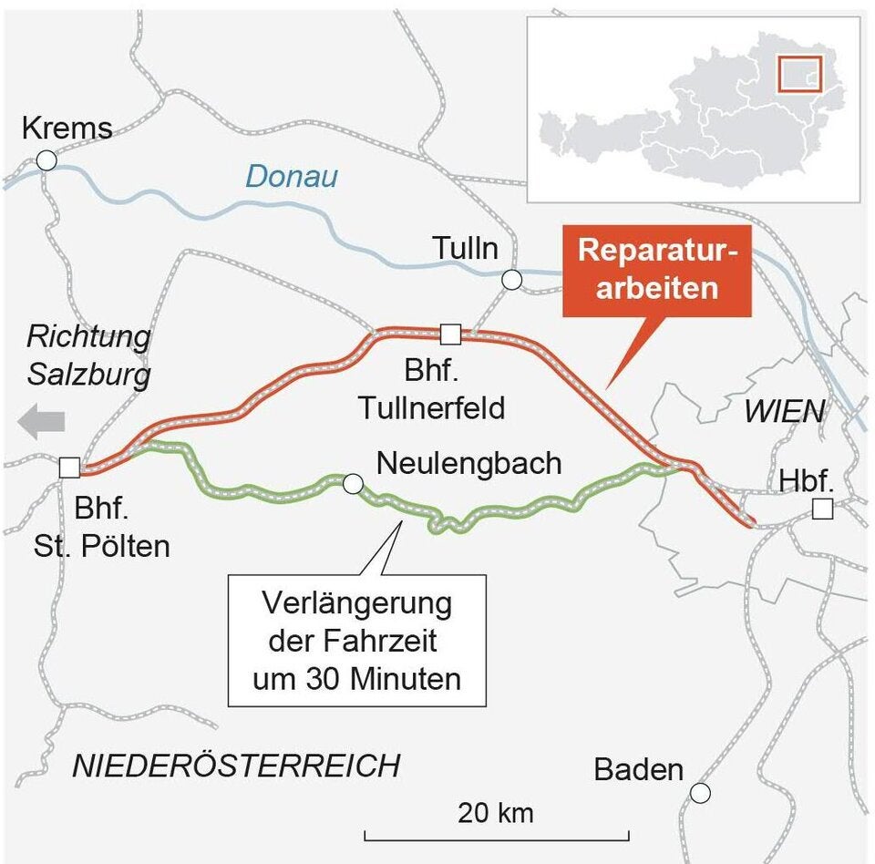 Westbahn-Sperre wird zur Nervenprobe für Pendler