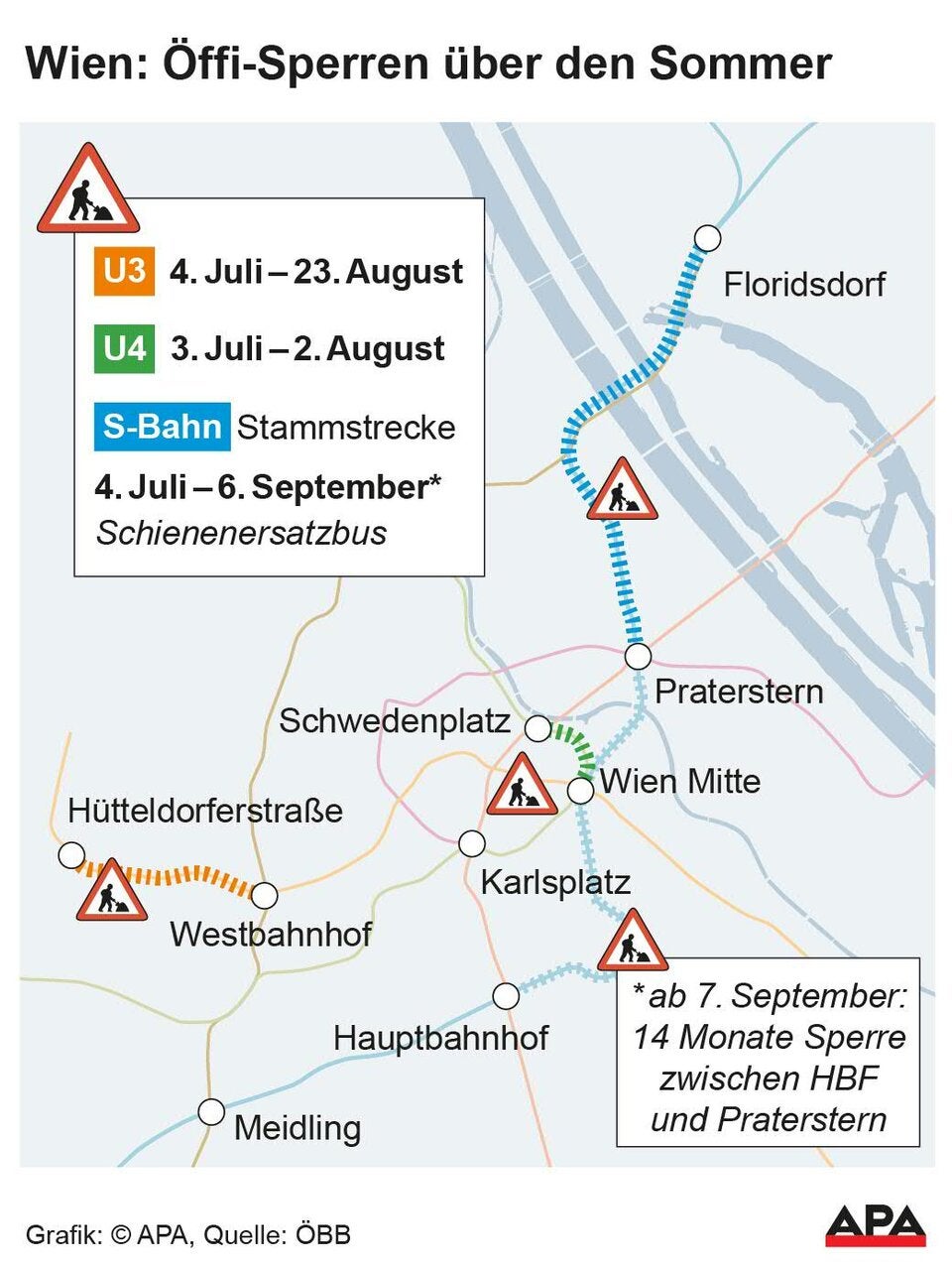 S-Bahn-Sperre in Wien: Alle Ausweichrouten auf einen Blick