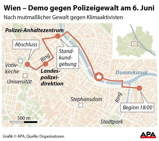 1.500 Demo-Teilnehmer legen Wien lahm