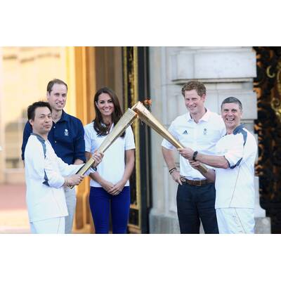 Kate Middleton & Prinz William bei der olympischen Eröffnung vorm Buckingham Palace
