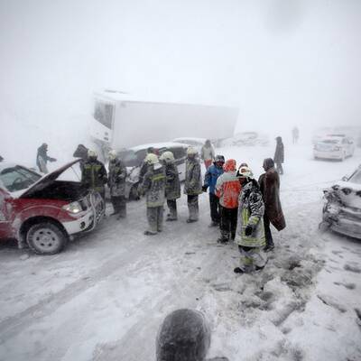 Schnee-Chaos in Ungarn