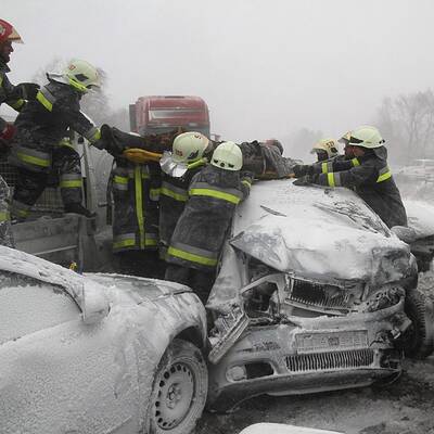 Schnee-Chaos in Ungarn