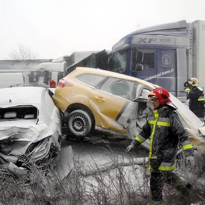 Schnee-Chaos in Ungarn