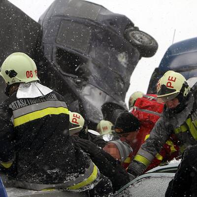 Schnee-Chaos in Ungarn