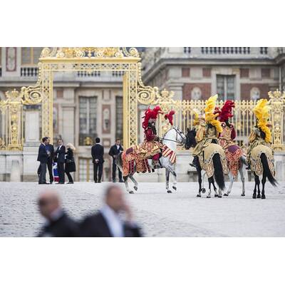 Kim Kardashians Ankunft in Versailles zum Auftakt der Hochzeit