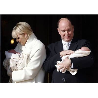 Charlène und Albert zeigen Zwillinge