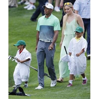 Lindsey Vonn & Tiger Woods mit Kids am Golfplatz