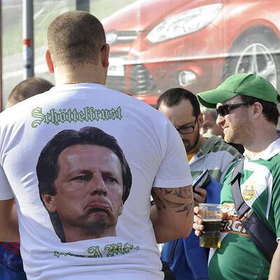 Fanprotest bei den Hütteldorfern