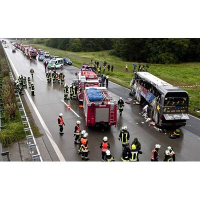 Busunfall nahe Berlin